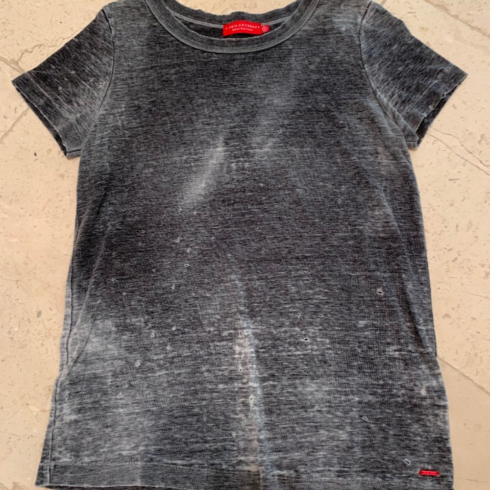 Philanthropy Distresses Gray T-Shirt